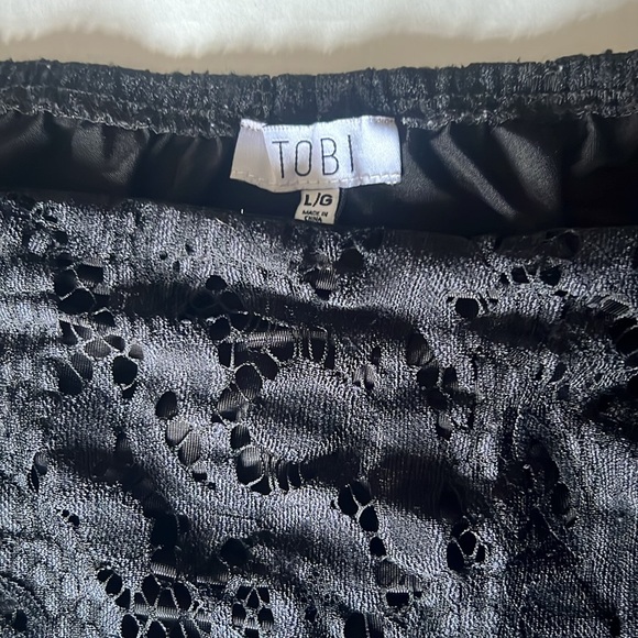 Tobi Bandeau Top Black Size L - Picture 2 of 5